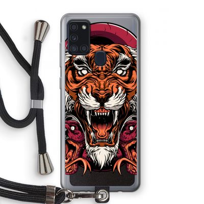 Tiger and Rattlesnakes: Samsung Galaxy A21s Transparant Hoesje met koord