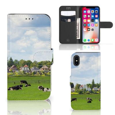 Apple iPhone X | Xs | Telefoonhoesje | Met pasjeshouder | Koeien