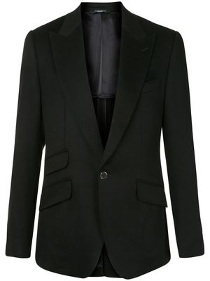 Dolce & Gabbana blazer droit texturé - Noir
