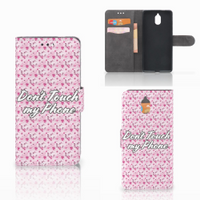 Nokia 3.1 (2018) Portemonnee Hoesje Flowers Pink DTMP