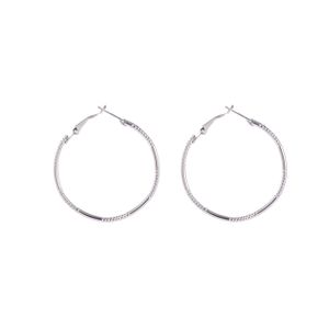Go Dutch Label Screwed Hoop 4 cm Zilver