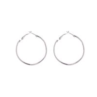 Go Dutch Label Screwed Hoop 4 cm Zilver