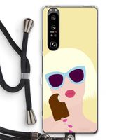 Ice cream: Sony Xperia 1 III Transparant Hoesje met koord