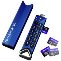 iStorage IS-FL-DSD-256-SP Externe geheugenkaartlezer Blauw IS-FL-DSD-256-SP USB-C 3.2 - thumbnail