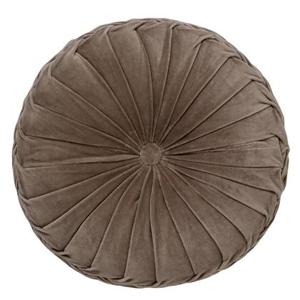 Dutch Decor Sierkussen rond Ø 40 cm velvet - KAJA - Driftwood - taupe