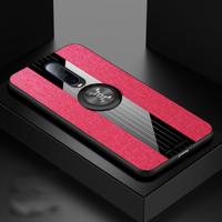 Voor OPPO R17 Pro XINLI stiksels doek Textue schokbestendig TPU beschermhoes met ring houder (rood)