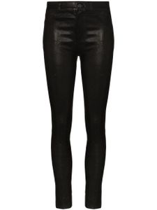 PAIGE pantalon en cuir skinny Hoxton - Noir