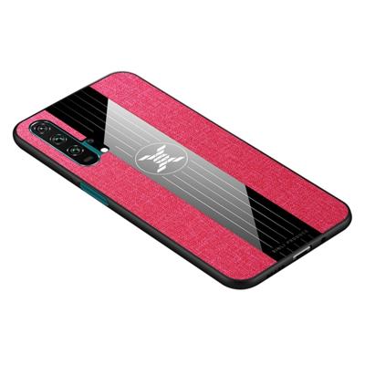 Voor Huawei Honor 20 Pro XINLI stiksels doek Textue schokbestendig TPU beschermhoes (rood)