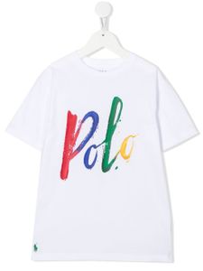 POLO RALPH LAUREN KIDS t-shirt à logo imprimé - Blanc