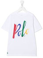 POLO RALPH LAUREN KIDS t-shirt à logo imprimé - Blanc