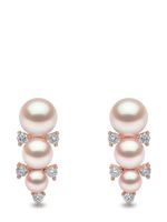 Yoko London boucles d'oreilles en or rose 18ct pavées de diamants