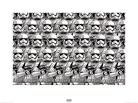 Kunstdruk Star Wars - Episode VII Stormtrooper Pencil Art 80x60cm