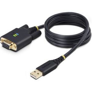 StarTech.com 1P3FFCNB-USB-SERIAL seriële kabel Zwart 1 m USB Type-A DB-9