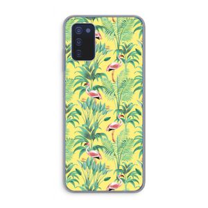 Flamingo party: Samsung Galaxy A03s Transparant Hoesje