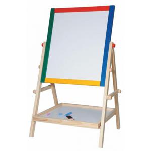 Speelgoed schoolbord/whiteboard - staand - 38 x 65,5 cm - schooltje spelen