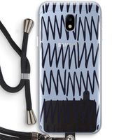 Marrakech Zigzag: Samsung Galaxy J3 (2017) Transparant Hoesje met koord