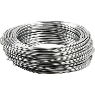 Creativ Company Alu draad, rond, dikte 3 mm, zilver, 29 m/ 1 rol