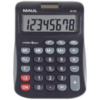 Maul MJ 550 Bureaurekenmachine Zwart Aantal displayposities: 8 werkt op batterijen, werkt op zonne-energie (b x h) 155 mm x 11 mm