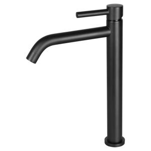 Differnz hoge kraan koud/warm - gebogen - 30.6 x 17.4 cm - mat zwart