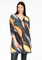 Yoek Tuniek met plooi | Zwart | Maat 54/56