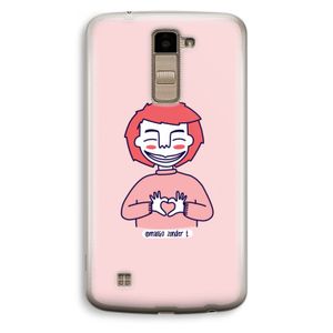 Hartje: LG K10 (2016) Transparant Hoesje