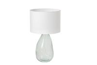 Tafellamp CLASSIC 60cm wit Lampenkap recycled glass - 44495