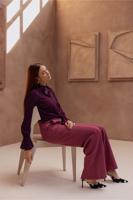 Luz twill trousers - vintage berry - 13360