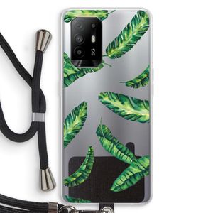 Lange bladeren: Oppo A95 5G Transparant Hoesje met koord