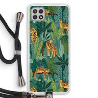 Luipaard 2: Samsung Galaxy A22 4G Transparant Hoesje met koord