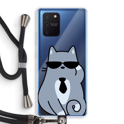 Cool cat: Samsung Galaxy Note 10 Lite Transparant Hoesje met koord