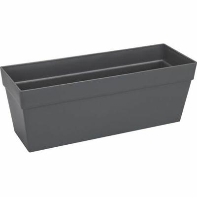 Bloempot Elho Antraciet Donker grijs Polypropyleen Plastic Rechthoekig Modern 50 cm