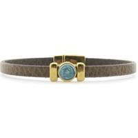 Qoss Taupe Armband Isabel Groen | Goud - Maat S