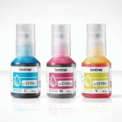 Inktfles - Brother - BTD180CLVAL - Cyaan/Magenta/Geel - 5000 pagina's - Pak van 3 - Standaard