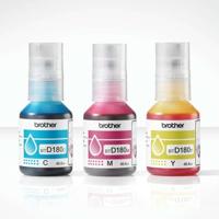Inktfles - Brother - BTD180CLVAL - Cyaan/Magenta/Geel - 5000 pagina's - Pak van 3 - Standaard