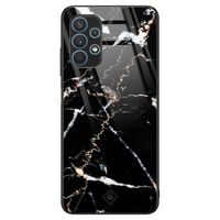 Samsung Galaxy A32 5G glazen hardcase - Marmer zwart Samsung Galaxy A32 5G glazen hardcase - Marmer zwart