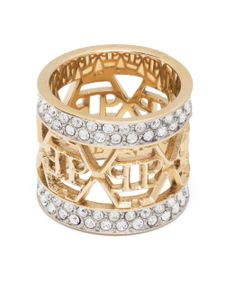 Philipp Plein bague sertie de cristaux - Or