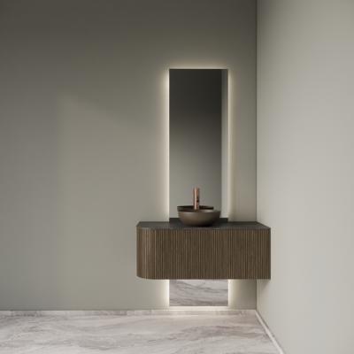 Badkamermeubelset Gliss Design Alluro 100 cm Rechts Ash Grey