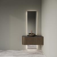 Badkamermeubelset Gliss Design Alluro 100 cm Rechts Ash Grey
