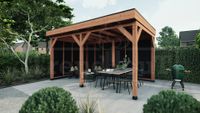 Tijdelijk 15% korting | Trendhout Buitenverblijf Casa 490x330 cm - Combinatie 2- Plat dak- Hout- Trendhout