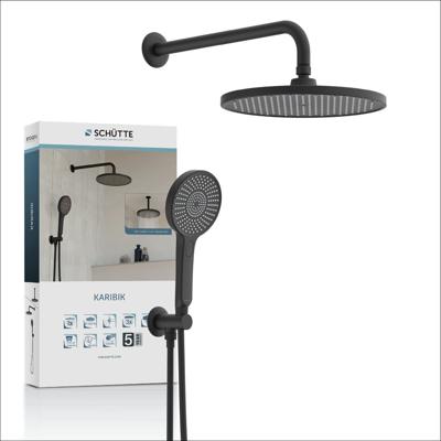 Schutte KARIBIK Complete doucheset | Mat Zwart - 60406