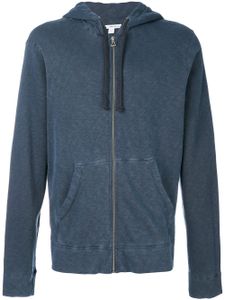 James Perse sweat zippé à capuche - Bleu