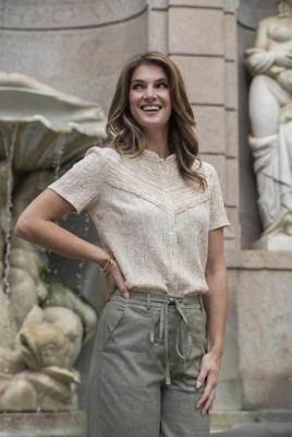 Elvira Casuals Blouse Saar E1 26-041 Blouse 44 Sand