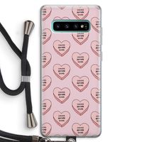 Chicks before dicks: Samsung Galaxy S10 Plus Transparant Hoesje met koord