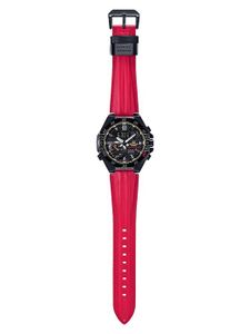 Horlogeband Casio ECB10HR-1A Leder Rood