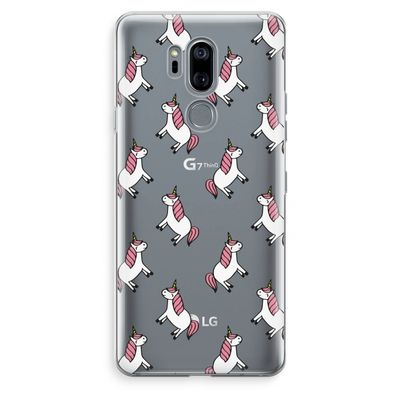 Eenhoorns overal: LG G7 Thinq Transparant Hoesje