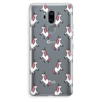Eenhoorns overal: LG G7 Thinq Transparant Hoesje