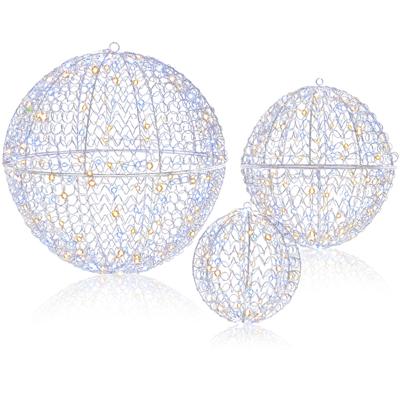 3e Set LED Decoratiebol om op te Hangen & Neer te Zetten LED Bollen met 435 LEDs Kerstdecoratie