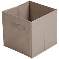 Opbergmand/kastmand Square Box - karton/kunststof - 29 liter - beige - 31 x 31 cm