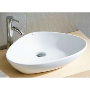 Xellanz Elite waskom 59x39x13.5 cm keramiek driehoekig wit