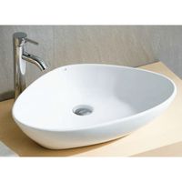Xellanz Elite waskom 59x39x13.5 cm keramiek driehoekig wit